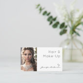 Haar Stylist Cosmetoloog Make-Up Bruiloft Bruid Visitekaartje (Staand voorkant)