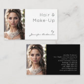 Haar Stylist Cosmetoloog Make-Up Bruiloft Bruid Visitekaartje (Voorkant / Achterkant)