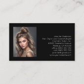 Haar Stylist Cosmetoloog Make-up Vrouw Foto Visitekaartje (Achterkant)