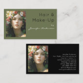 Haar Stylist Cosmetoloog Make-up  Vrouw Visitekaartje (Voorkant / Achterkant)