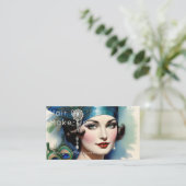 Haar Stylist Cosmetoloog Make-up  Vrouw Visitekaartje (Staand voorkant)