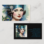 Haar Stylist Cosmetoloog Make-up  Vrouw Visitekaartje (Voorkant / Achterkant)