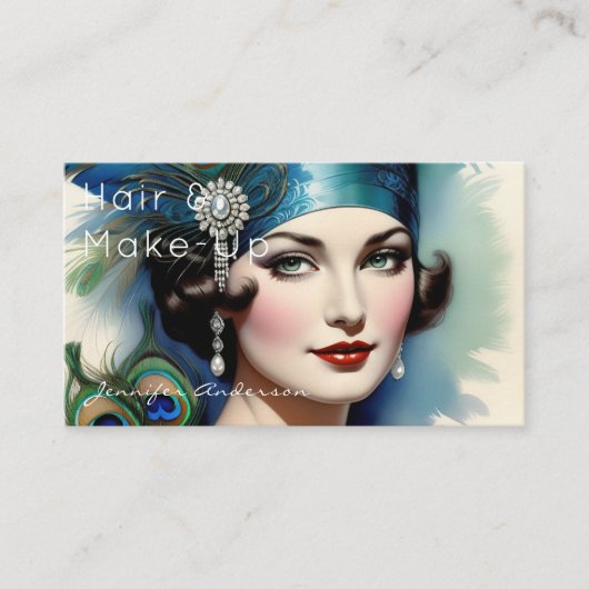 Haar Stylist Cosmetoloog Make-up  Vrouw Visitekaartje (Voorkant)