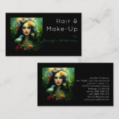Haar Stylist Cosmetoloog Make-up Vrouw Visitekaartje (Voorkant / Achterkant)
