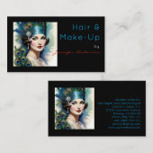 Haar Stylist Cosmetoloog Make-up  Vrouw Visitekaartje (Voorkant / Achterkant)