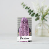 Haar Stylist Cute Scissor Minimalist Blush Pink B Visitekaartje (Staand voorkant)