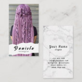 Haar Stylist Cute Scissor Minimalist Blush Pink B Visitekaartje (Voorkant / Achterkant)