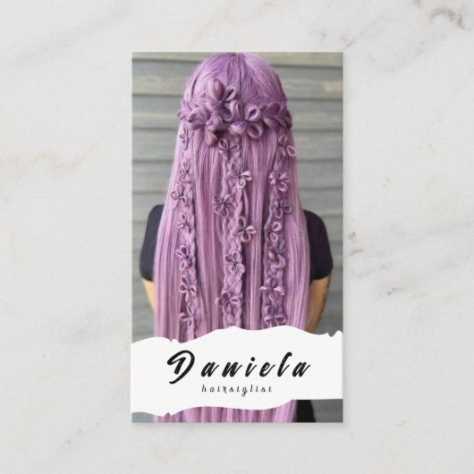 Haar Stylist Cute Scissor Minimalist Blush Pink B Visitekaartje (Voorkant)