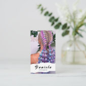 Haar Stylist Cute Scissor Minimalist Blush Pink Visitekaartje (Staand voorkant)