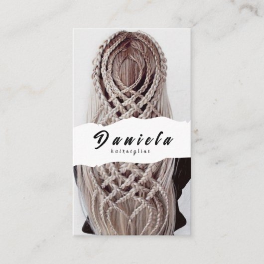 Haar Stylist Cute Scissor Minimalist Blush Pink Visitekaartje (Voorkant)