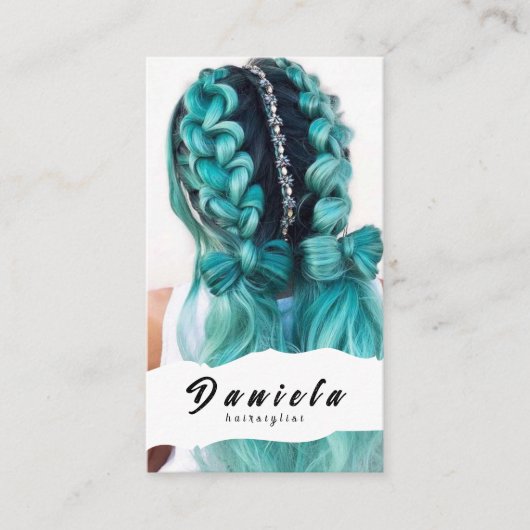 Haar Stylist Cute Scissor Minimalist Blush Pink Visitekaartje (Voorkant)