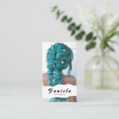 Haar Stylist Cute Scissor Minimalist Blush Pink Visitekaartje (Staand voorkant)