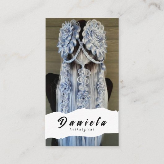 Haar Stylist Cute Scissor Minimalist Blush Pink Visitekaartje (Voorkant)