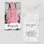 Haar Stylist Cute Scissor Minimalist Blush Pink Visitekaartje (Voorkant / Achterkant)