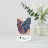 Haar Stylist Cute Scissor Minimalist Blush Pink Visitekaartje (Staand voorkant)