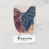 Haar Stylist Cute Scissor Minimalist Blush Pink Visitekaartje (Voorkant)