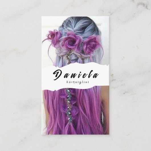 Haar Stylist Cute Scissor Minimalist Blush Pink Visitekaartje (Voorkant)