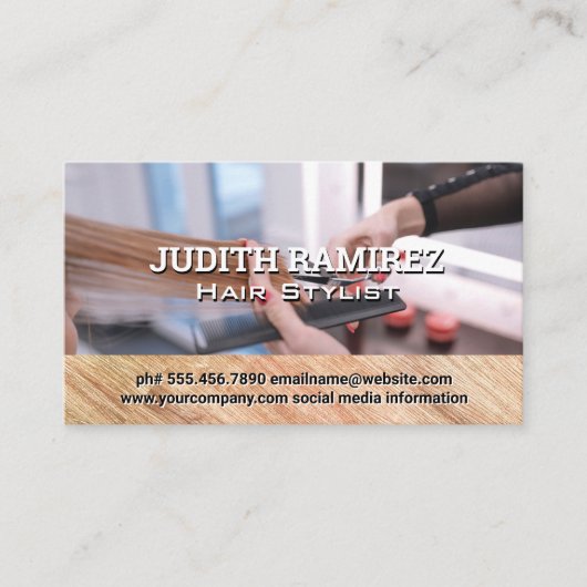 Haar Stylist Cutting Hair Afsprakenkaartje (Voorkant)