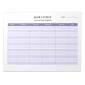 Haar Stylist Dagelijkse Inkomen Tracker Notitieblo Notitieblok (Voorkant)