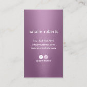 Haar Stylist Diamond Schaar Paarse Salon Visitekaartje (Achterkant)