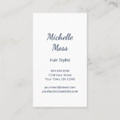 Haar Stylist Eenvoudige Minimalistische Schaar Mar Visitekaartje (Achterkant)