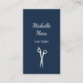 Haar Stylist Eenvoudige Minimalistische Schaar Mar Visitekaartje (Voorkant)