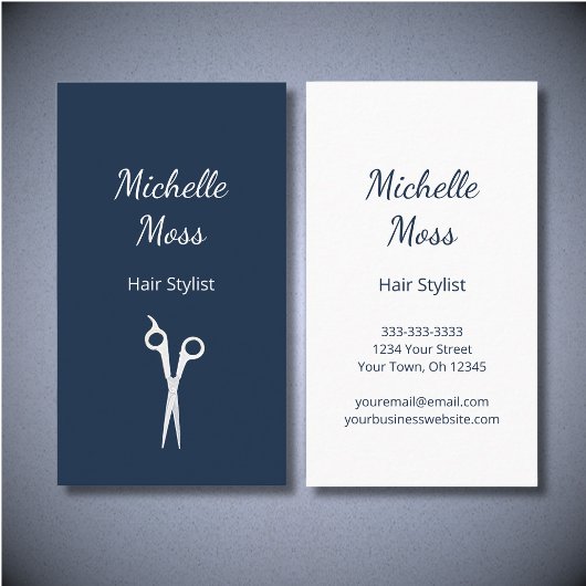 Haar Stylist Eenvoudige Minimalistische Schaar Mar Visitekaartje