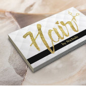 Haar Stylist Elegant Goud Script Modern Visitekaartje