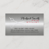 Haar Stylist Elegant Roestvrij staal Visitekaartje (Achterkant)