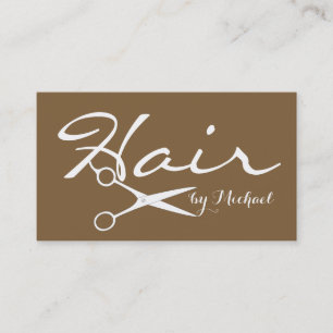 Haar Stylist Elegante Coyote Bruine Achtergrond #2 Visitekaartje