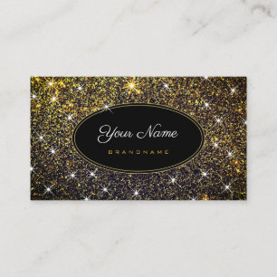 Haar Stylist Elegante Gouden Glitter Lichtgevende  Visitekaartje
