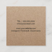 Haar Stylist & Eyelash Extensions Rustige Salon Vierkante Visitekaartje (Achterkant)