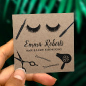 Haar Stylist & Eyelash Extensions Rustige Salon Vierkante Visitekaartje