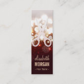 Haar Stylist Fashionable Gold Sparkle-schaar Mini Visitekaartje (Voorkant)