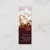 Haar Stylist Fashionable Gold Sparkle-schaar Mini Visitekaartje (Achterkant)