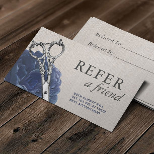 Haar Stylist Flower Scissor Salon Referral
