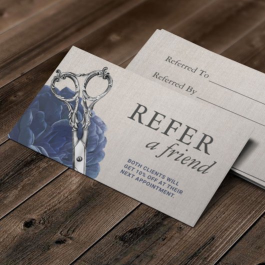 Haar Stylist Flower Scissor Salon Referral