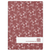 Haar Stylist Gereedschap Patroon Bourgogne Roze Wi Klembord (Achterkant)