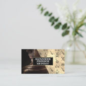 Haar Stylist Gereedschap Patroon | Vrouw stromend  Visitekaartje (Staand voorkant)