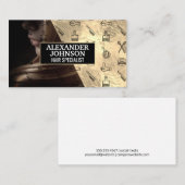 Haar Stylist Gereedschap Patroon | Vrouw stromend  Visitekaartje (Voorkant / Achterkant)