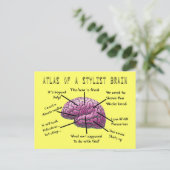 Haar Stylist Gifts "Atlas of a Stylist Brain" Briefkaart (Staand voorkant)