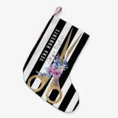 Haar Stylist Glitter Schaar Beauty Kerstmis Kleine Kerstsok (Voorkant (Hangend))