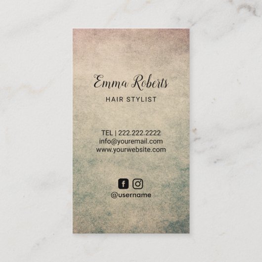 Haar Stylist Godin & Gouden Schaar Beauty Salon Visitekaartje (Achterkant)