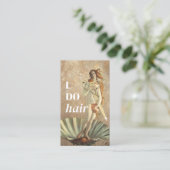 Haar Stylist Godin & Gouden Schaar Beauty Salon Visitekaartje (Staand voorkant)