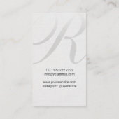 Haar Stylist Gold Blow Dryer Elegant Script Salon Visitekaartje (Achterkant)