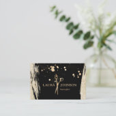 Haar Stylist Gold Glitter Splatter Scissors Visitekaartje (Staand voorkant)