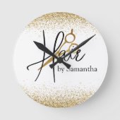 Haar Stylist Gold persoonlijke schaar Ronde Klok (Voorkant)