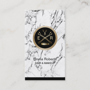 Haar Stylist Gold Scissor & Comb Appointment Afsprakenkaartje