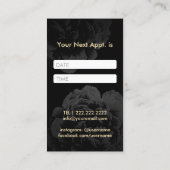 Haar Stylist Gold Scissor & Comb Appointment Afsprakenkaartje (Achterkant)