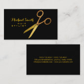 Haar Stylist Gold Scissors #2 Visitekaartje (Voorkant / Achterkant)